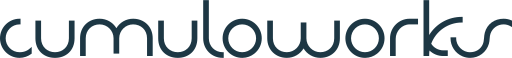 cumuloworks in the wordmark lettering